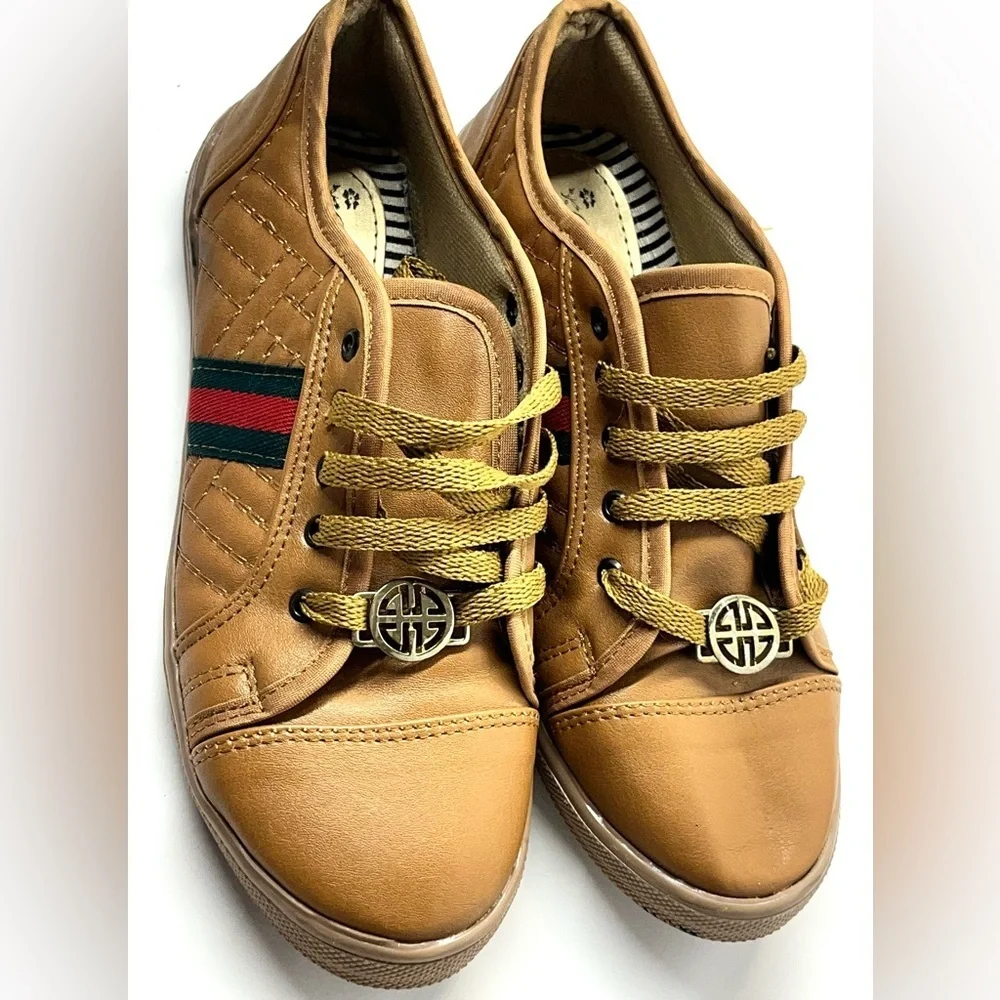 Joseline Shoes Made in Mexico Lightweight Tan Casual Sneakers - Picture 3 of 15